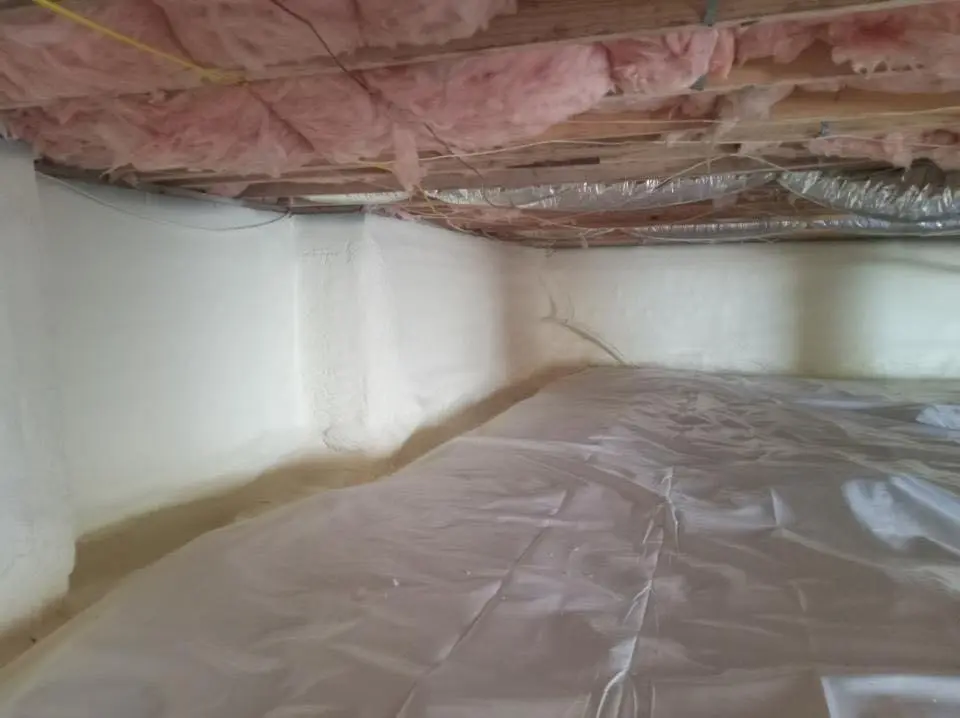 Crawl space encapsulation with closed-cell spray foam for Metal Roof Coating in Novi